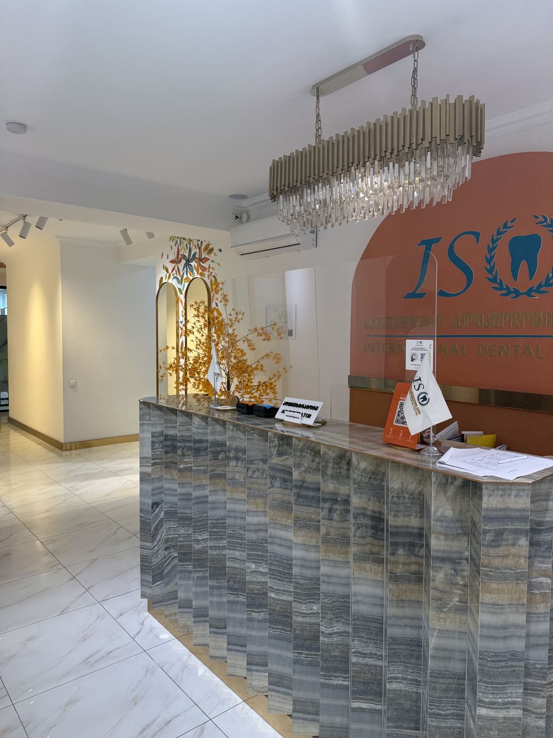 Front desk at ISO International Dental Centre